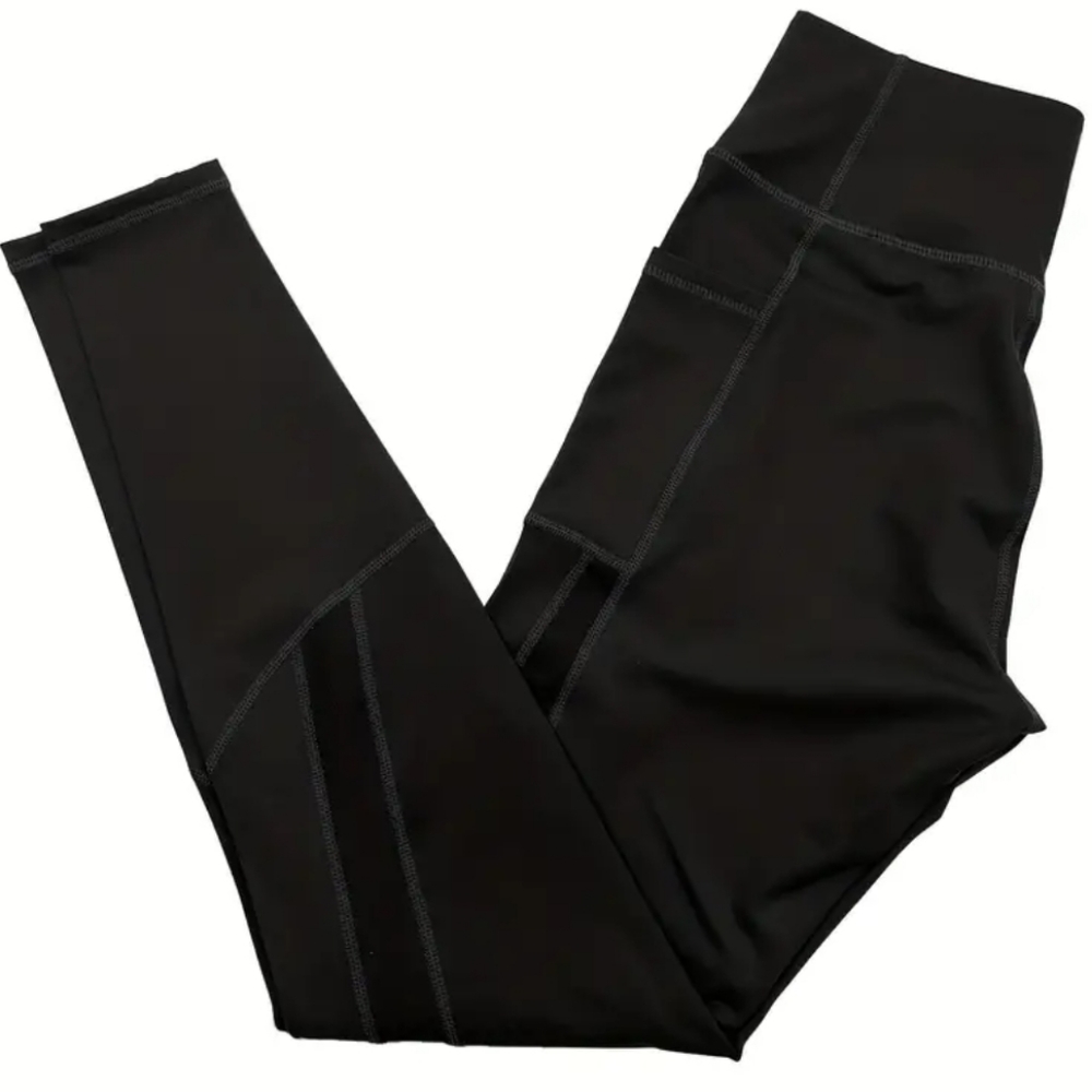 MESH HIGH RISE STRETCH LEGGINGS PLUS SIZE - Picture 5 of 5